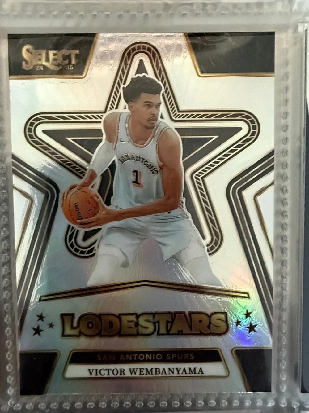 Lodestars Sports Trading Card - White & Black Victor wembanyama